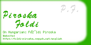 piroska foldi business card